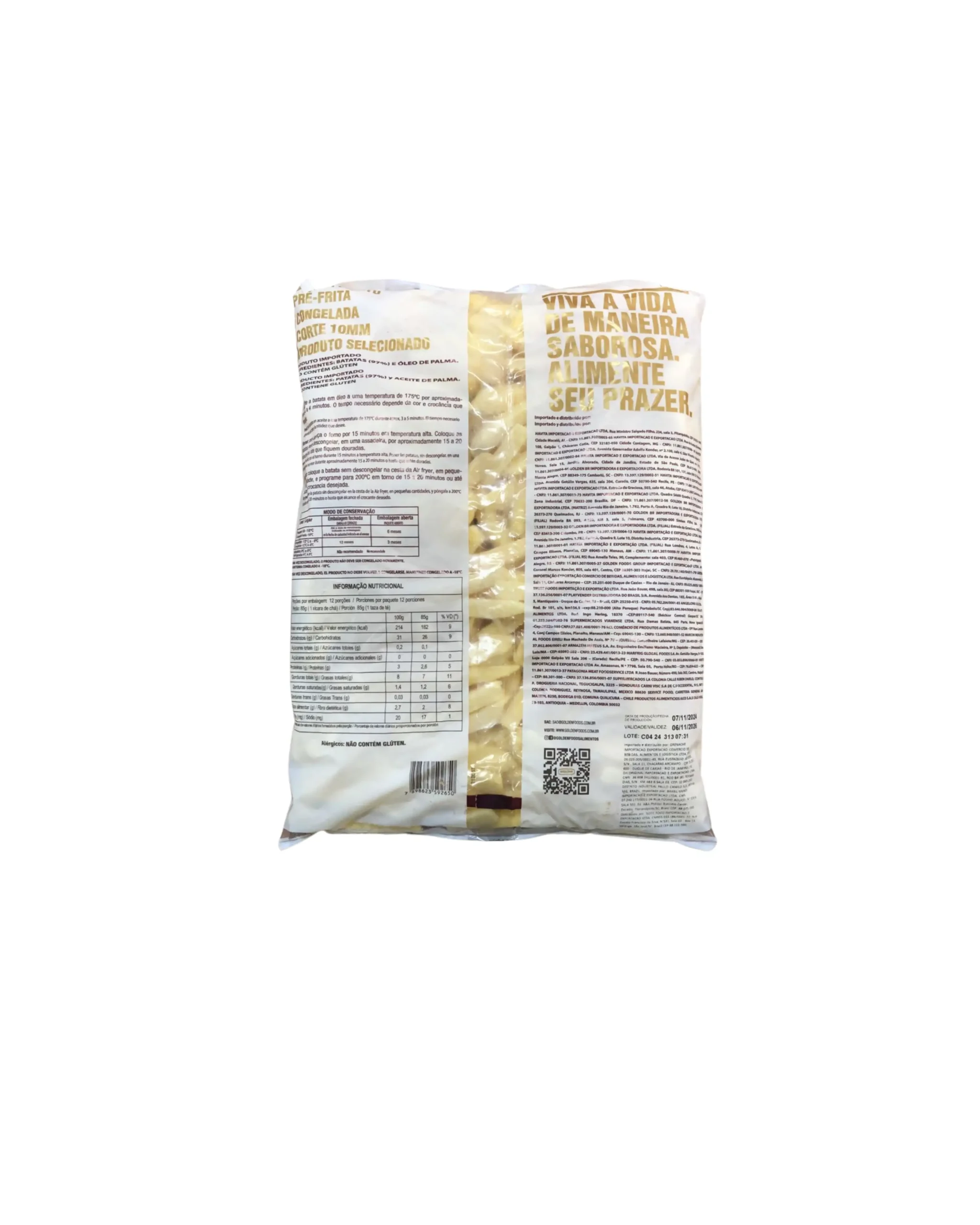 BATATA CONG QUALITY FRIES 10MM (10 x 1,05KG) - Imagem 3